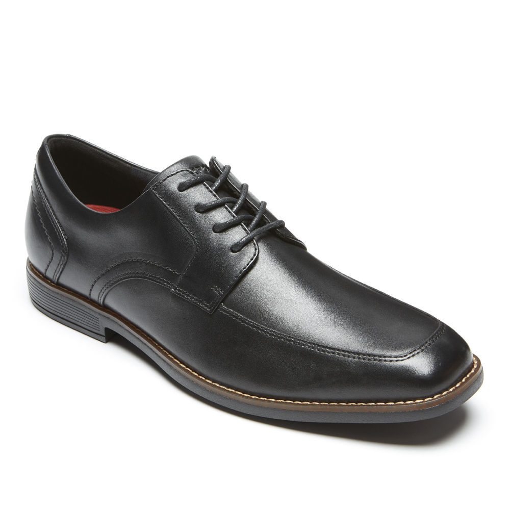 Rockport Mens Oxfords Black - Slayter Apron Toe - UK 086-LOWPHT